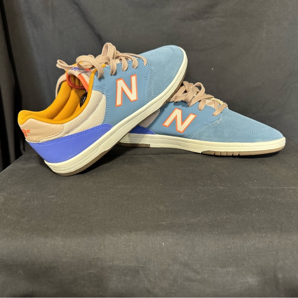 New Balance Men's Blue and Orange Sneakers - Picture 4 of 8
